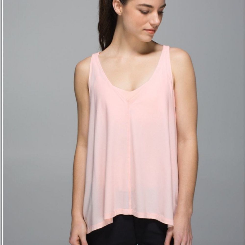 Lululemon The Oneness Tank Heathered Parfait Pink
